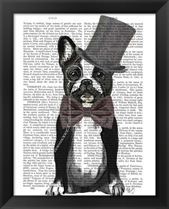 Framed Monsieur Bulldog Print