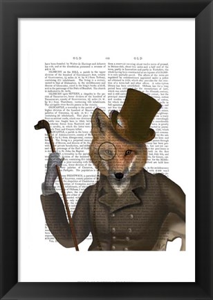 Framed Bounder Fox Print Print