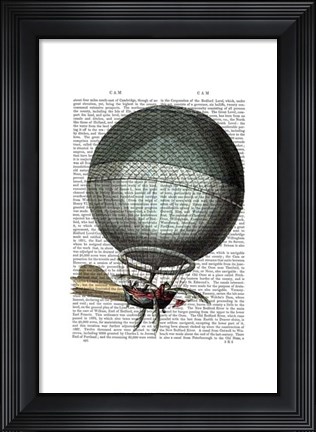 Framed Blanchard Vintage Hot Air Balloon Print