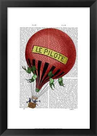Framed Le Pilote Hot Air Balloon Print