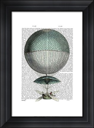Framed Vaisseau Volant Hot Air Balloon Print