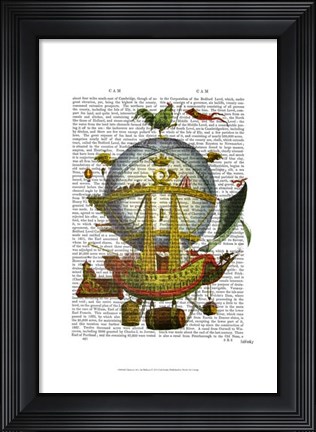Framed Minerve Hot Air Balloon Print