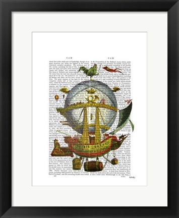 Framed Minerve Hot Air Balloon Print