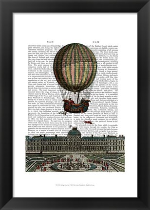 Framed Airship Over City Print