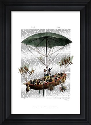 Framed Diligenza And Flying Creatures Print