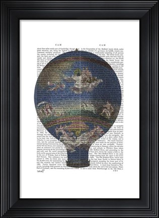 Framed Machine Aerostatique Hot Air Balloon Print