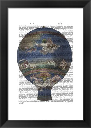 Framed Machine Aerostatique Hot Air Balloon Print