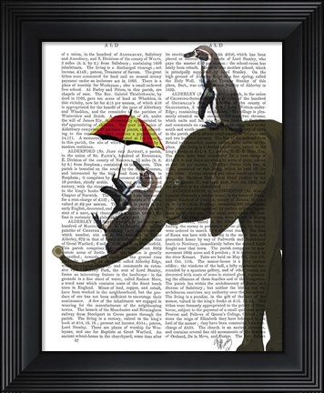 Framed Elephant and Penguin Print