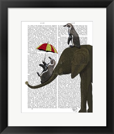 Framed Elephant and Penguin Print