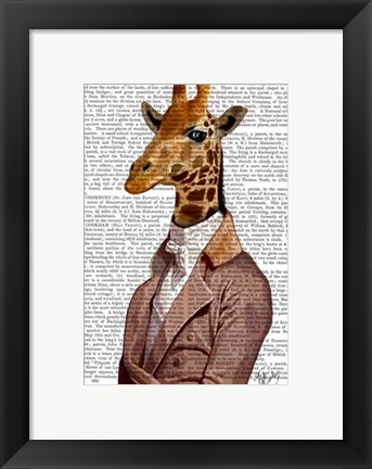 Framed Regency Giraffe Print