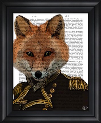 Framed Admiral Fox Portrait Print