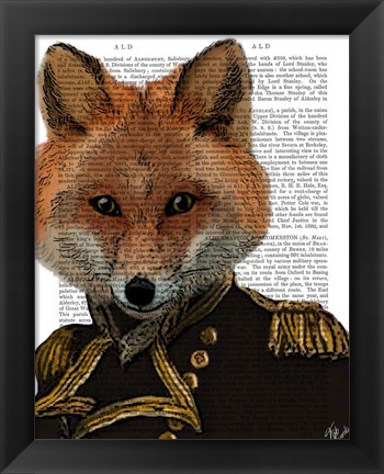 Framed Admiral Fox Portrait Print