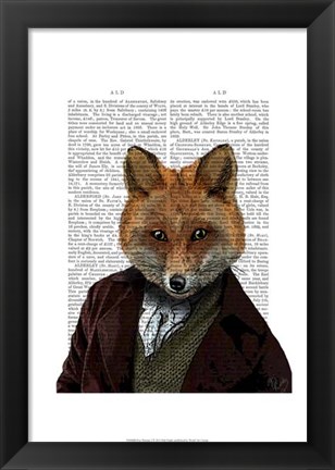 Framed Fox Portrait 2 Print