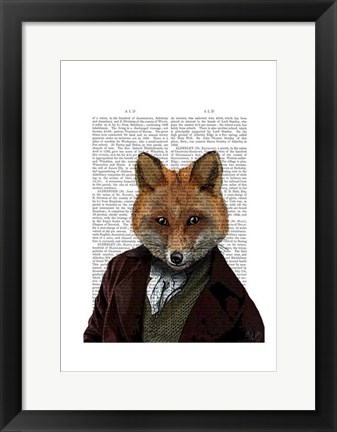 Framed Fox Portrait 2 Print