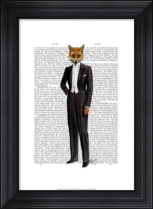Framed Fox In Evening Suit Full Print
