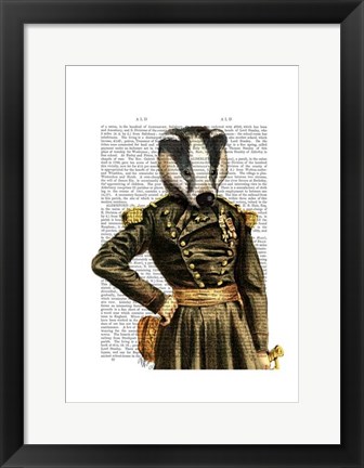 Framed General Badger Print