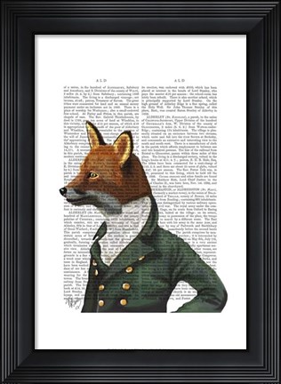 Framed Dandy Fox Portrait Print