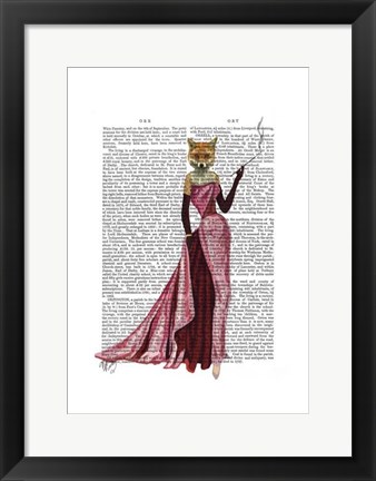 Framed Glamour Fox in Pink Print