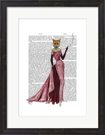 Framed Glamour Fox in Pink Print