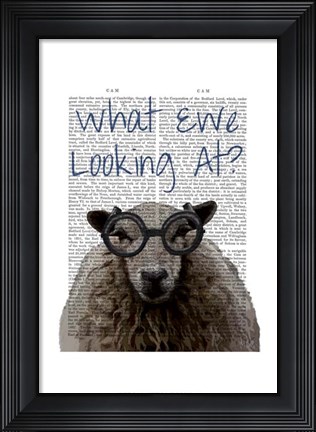 Framed What Ewe Looking At Print