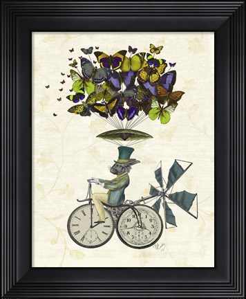 Framed Time Flies Rabbit Print