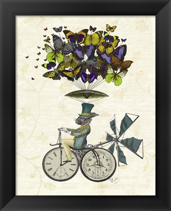 Framed Time Flies Rabbit Print