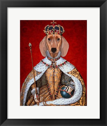 Framed Dachshund Queen Print