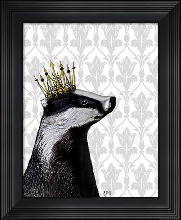 Framed Badger King II Print