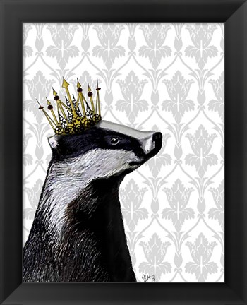 Framed Badger King II Print