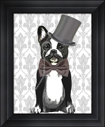 Framed Monsieur Bulldog Print