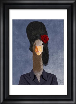 Framed Amy Winehouse Goose II Print