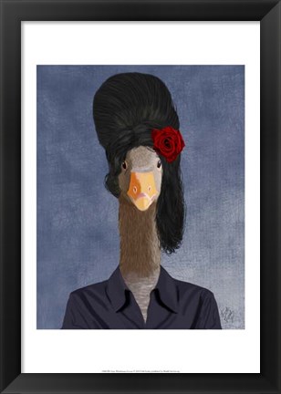 Framed Amy Winehouse Goose II Print