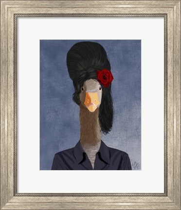 Framed Amy Winehouse Goose II Print