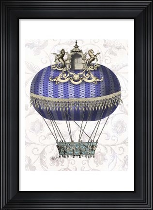 Framed Baroque Balloon With Temple Print