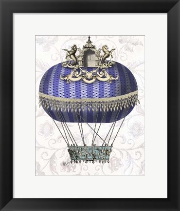 Framed Baroque Balloon With Temple Print