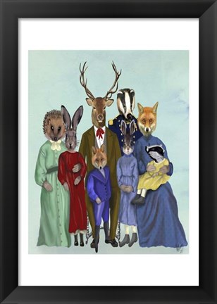 Framed Woodland Family Print