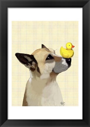 Framed Dog and Duck Print
