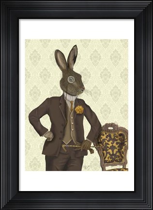 Framed Dapper Hare Print