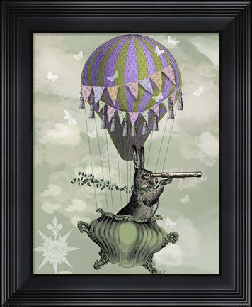 Framed Navigating Rabbit Print