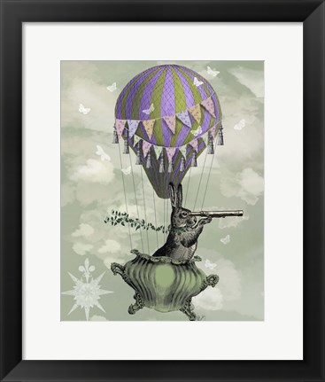 Framed Navigating Rabbit Print