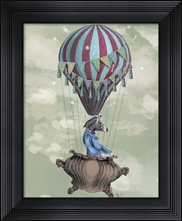 Framed Flying Zebra Print