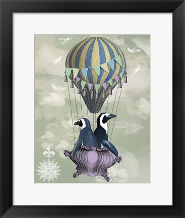 Framed Flying Penguins Print