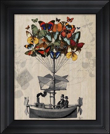 Framed Butterfly Airship Print