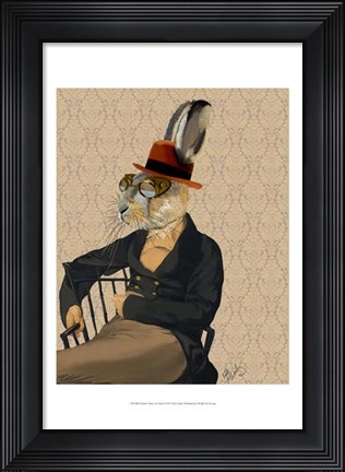Framed Horatio Hare on Chair Print