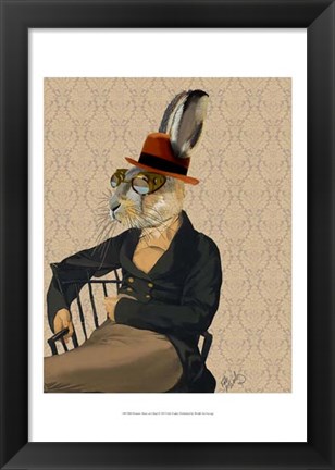 Framed Horatio Hare on Chair Print