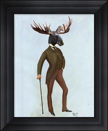 Framed Moose In Suit Full Print