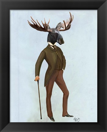 Framed Moose In Suit Full Print