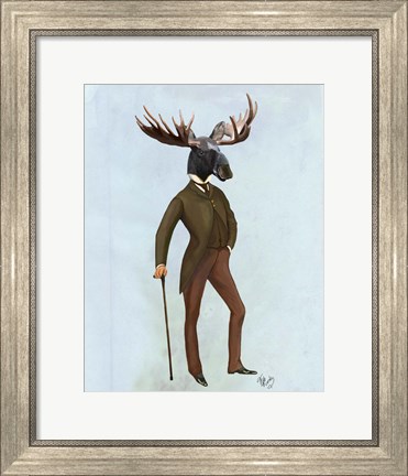 Framed Moose In Suit Full Print