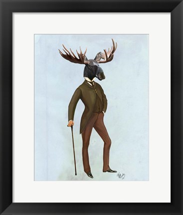 Framed Moose In Suit Full Print