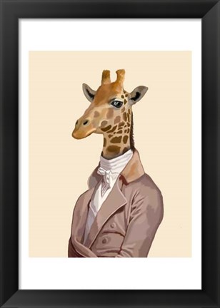 Framed Regency Giraffe Print